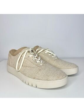 Vionic Callie Natural Canvas Comfort Sneaker Lace Up Closure Women's Size 9 NWOT
